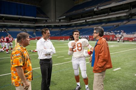 Aaron Eckhart, Angelo Pizzo, Finn Wittrock, and Billy Schott in My All-American (2015)