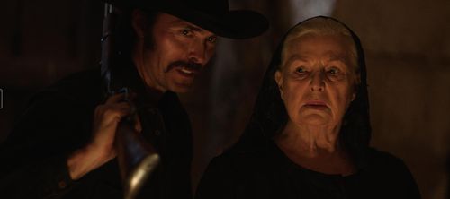 Danny Shayler & Ann Mitchell, as Verne Ryles & Etta Ryles in GUNFIGHT AT DRY RIVER