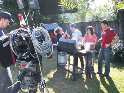 Shane Emmett on the set of Lactating Larry