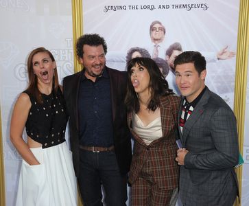 Edi Patterson, Danny McBride, Cassidy Freeman, and Adam Devine at an event for The Righteous Gemstones (2019)