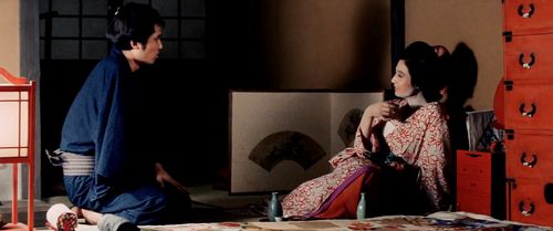 Yûko Hamada and Toshiyuki Hosokawa in Zatoichi the Outlaw (1967)
