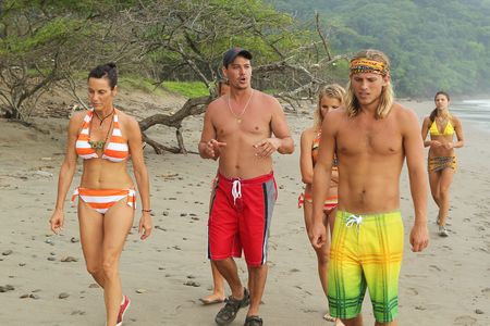 Kristina Kell, Rob Mariano, Andrea Boehlke, Wyatt Nash, and Natalie Tenerelli in Survivor (2000)