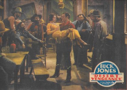 Chuck Baldra, Barbara Bedford, Ed Brady, Gilbert Holmes, Buck Jones, Bill Nestell, Bill Patton, and Slim Whitaker in Des