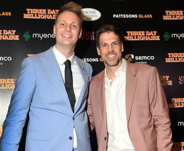 Jack Spring & Giles Alderson at The World Premier for Three Day Millionaire