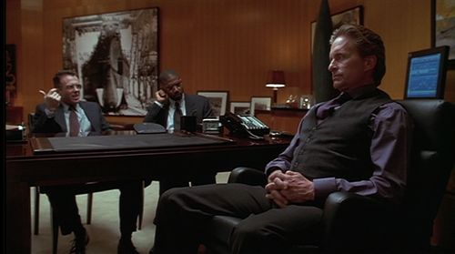 Jeff Williams, David Eigenberg and Michael Douglas in Perfect Murder