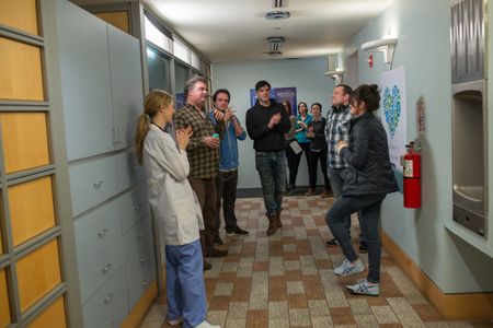 Neal Dodson, Zachary Quinto, Marin Ireland, Brian Shoaf, Jenny Slate, and Aileen Abercrombie in Aardvark (2017)