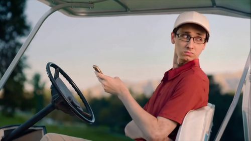 Bryan Eid in a commercial for Goose Island Tropical Beer Hug (2022).
