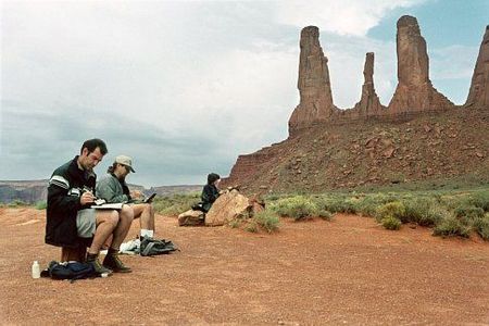 On a whirlwind four-day research trip to some of America's most scenic locations, production designer KATHY ALTIERI (far