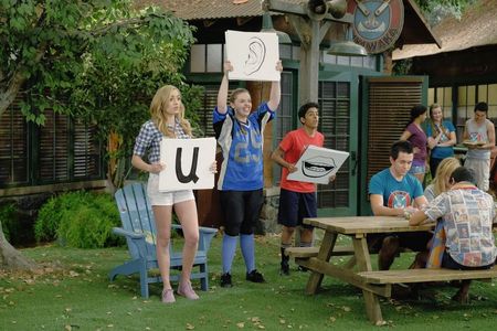 Miranda May, Peyton List, and Karan Brar in Bunk'd (2015)