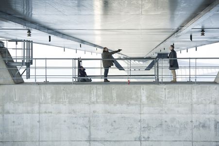Kim Bodnia, Lars Simonsen, and Märta Lundin in The Bridge (2011)