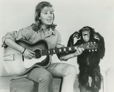 Cheryl Miller and Judy the Chimpanzee in Clarence, the Cross-Eyed Lion (1965)