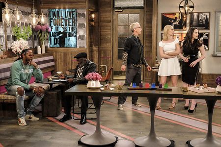 Andy Dick, Garrett Morris, Kat Dennings, Beth Behrs, and 2 Chainz in 2 Broke Girls (2011)