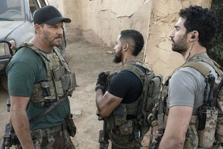 David Boreanaz, Neil Brown Jr., and Raffi Barsoumian in SEAL Team: Phantom Pattern (2022)