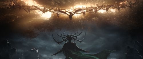 Cate Blanchett, Tessa Thompson, Jet Tranter, and Samantha Hopper in Thor: Ragnarok (2017)
