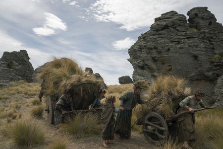 Dylan Smith, Megan Richards, Sara Zwangobani, Beau Cassidy, and Markella Kavenagh in The Lord of the Rings: The Rings of
