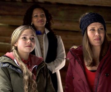 On the set of Christmas on Holly Lane with Karen Holness & Sarah Lancaster
