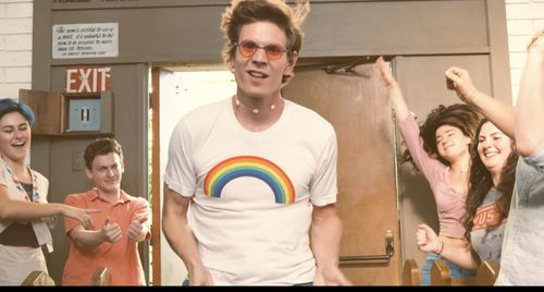 Spencer Belko on set for The Gay Epidemic