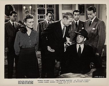 David Bacon, Rod Bacon, Richard Clarke, Louise Currie, William Forrest, Bill Healy, and Anthony Warde in The Masked Marv