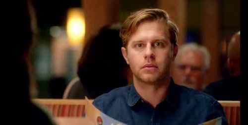 Reaction shot from Joshua's International Applebee's Ribs Commercial Campaign.