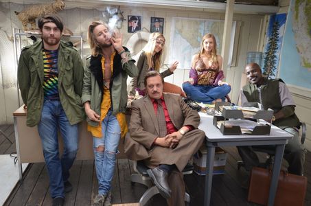 Actress Anna Moore with Mike Colter and Greg Cipes in I'm Charlie Walker.