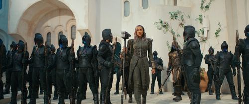 Kamara Benjamin Barnett, Michael Oladele, Zawe Ashton, Kya Garwood, Daniel Ings, and Kenny-Lee Mbanefo in The Marvels (2