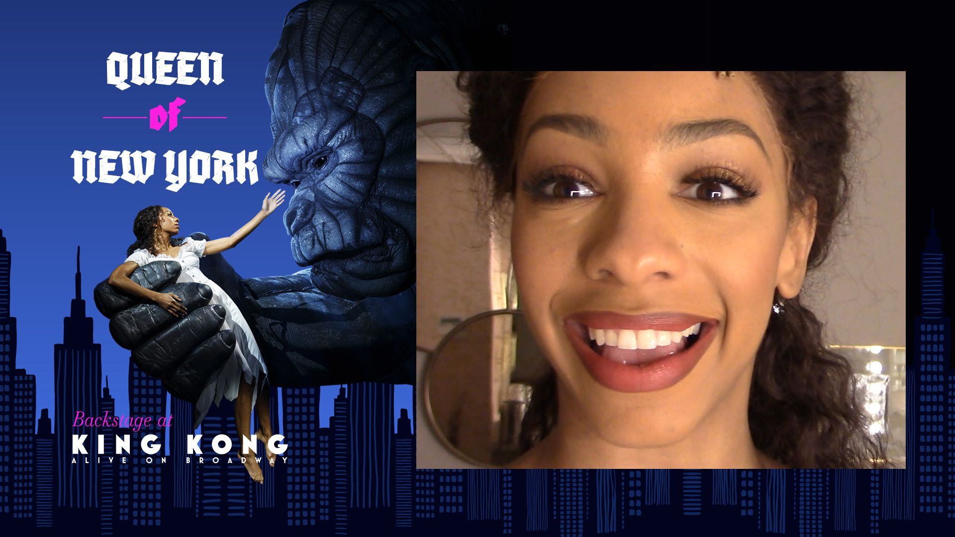 Queen of New York: Backstage at 'King Kong' with Christiani Pitts background
