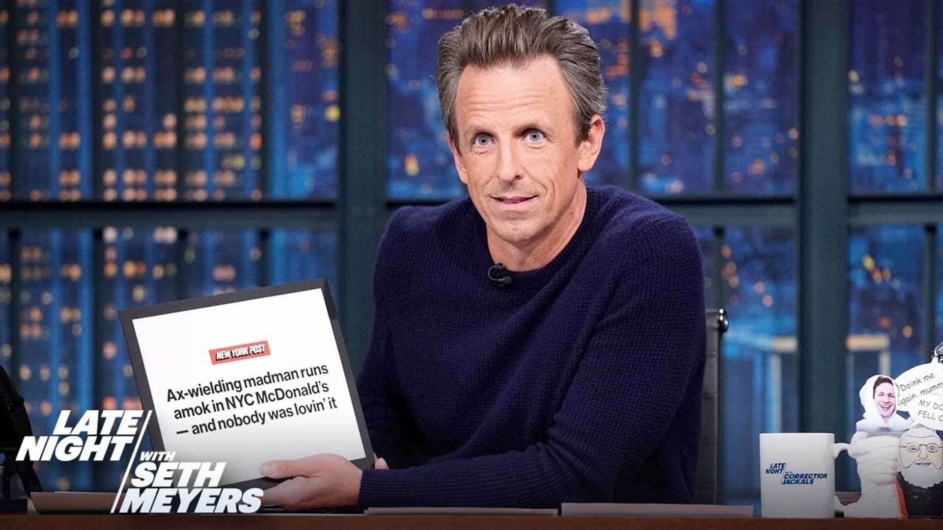 Late Night with Seth Meyers: Corrections" background