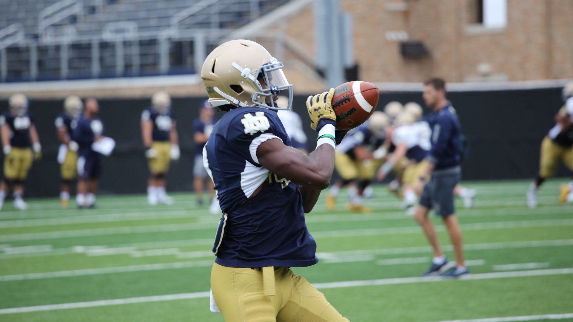 A Season with Notre Dame Football background