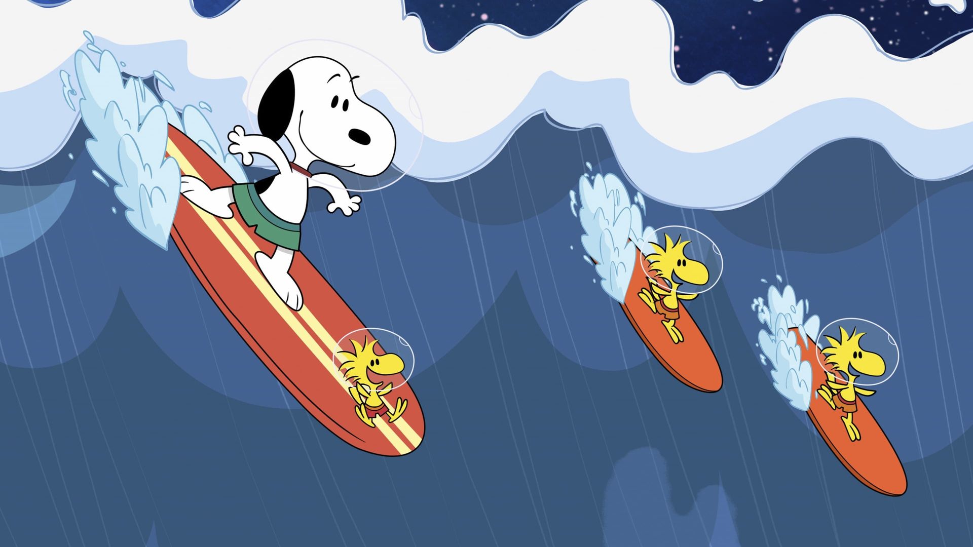 Snoopy in Space background