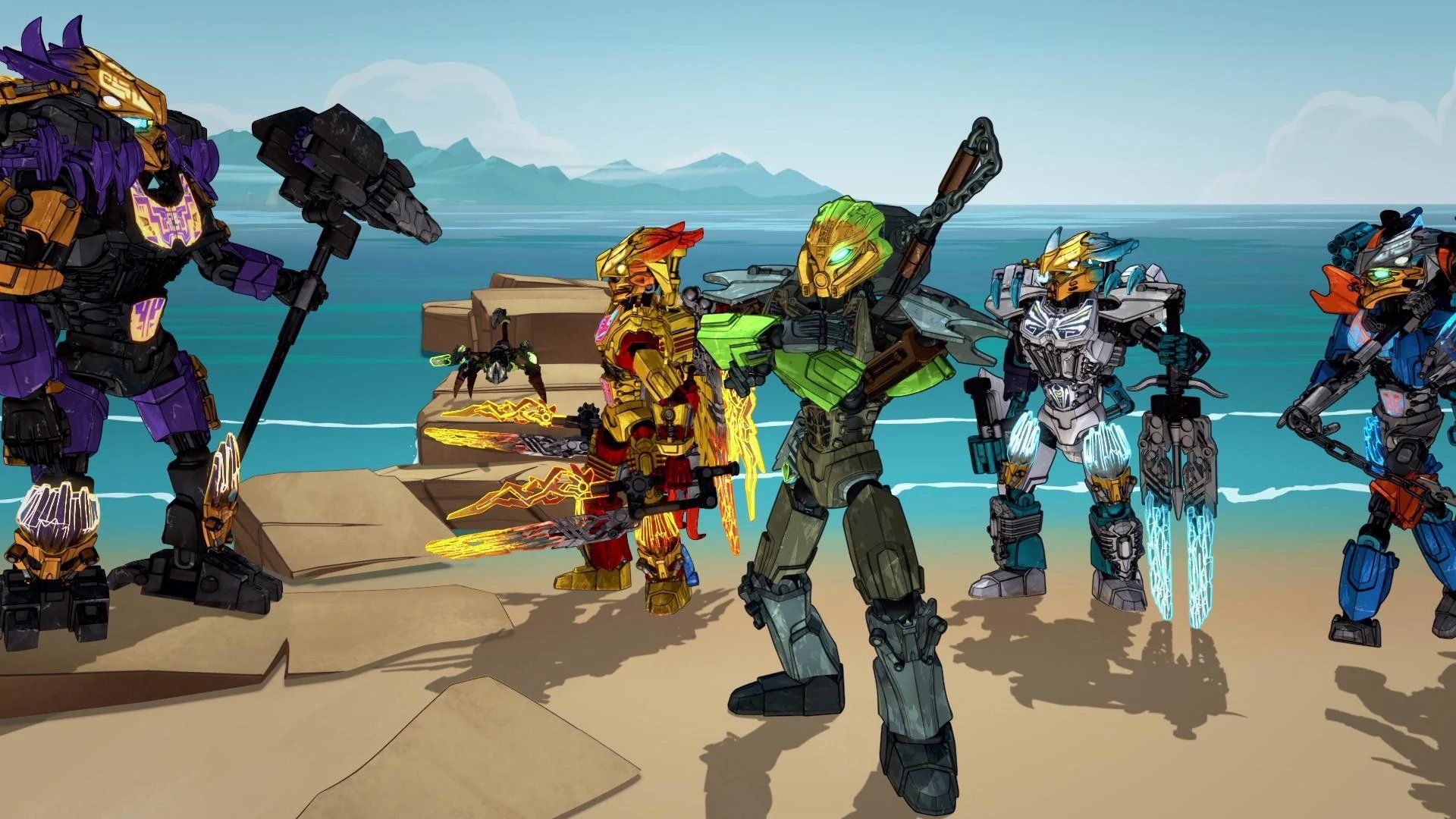 Lego Bionicle: The Journey to One background