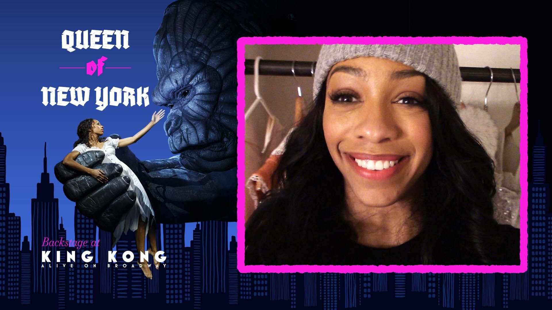 Queen of New York: Backstage at 'King Kong' with Christiani Pitts background