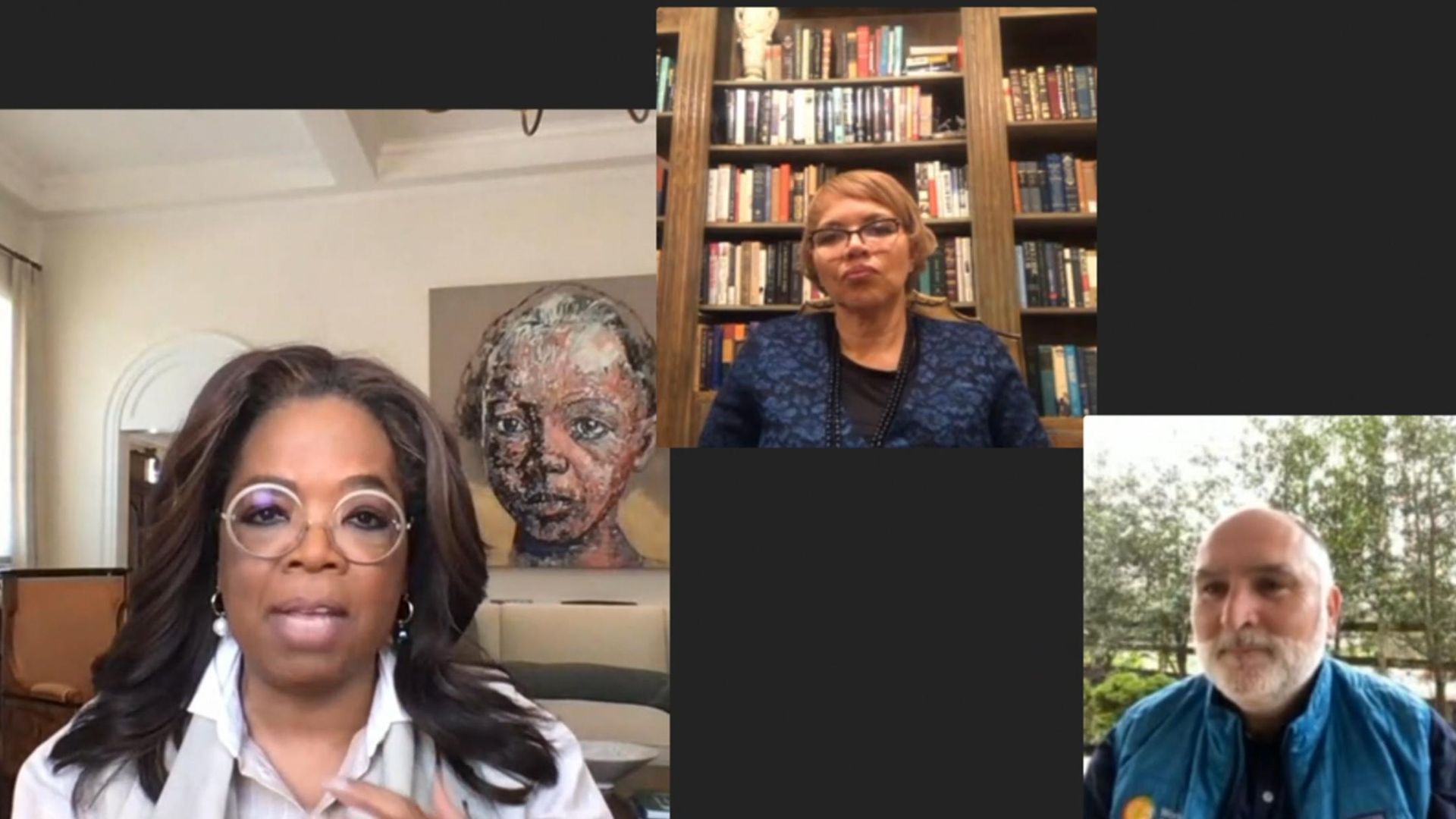 Oprah Talks COVID-19 background