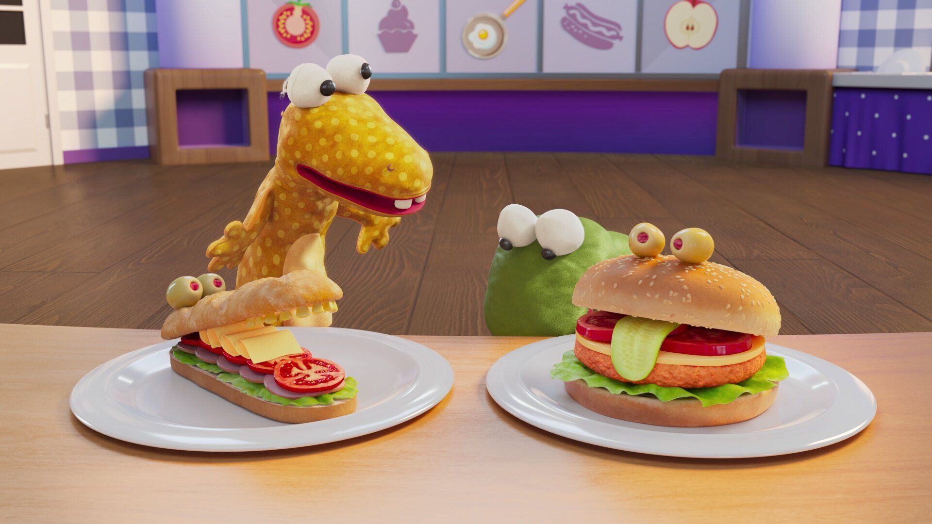 Booba: Food Puzzle background