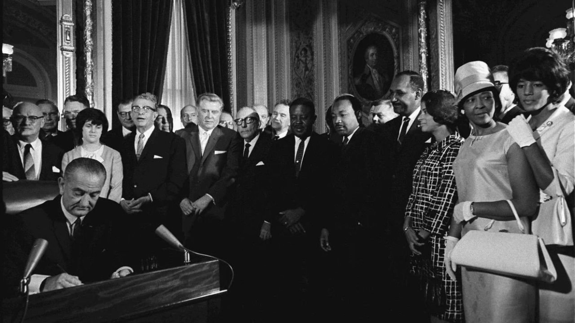LBJ: Triumph and Tragedy background