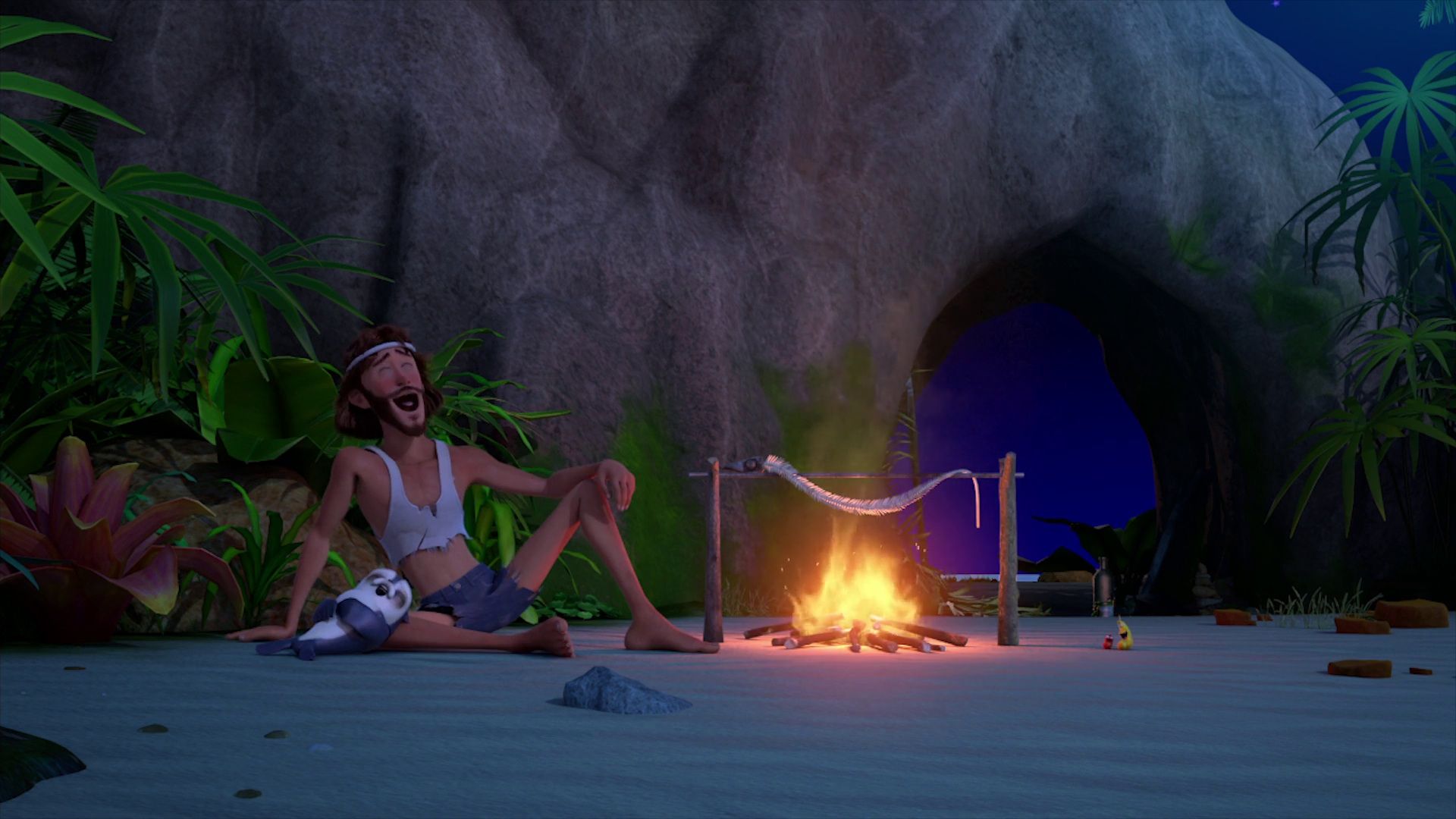 Larva Island background