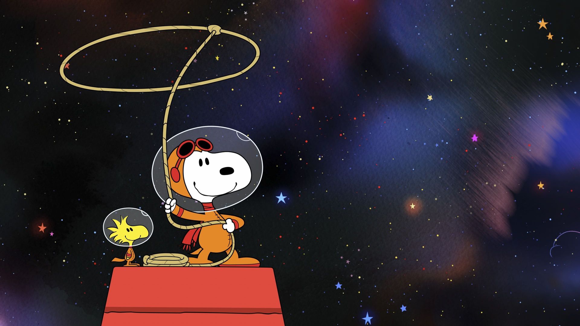 Snoopy in Space background