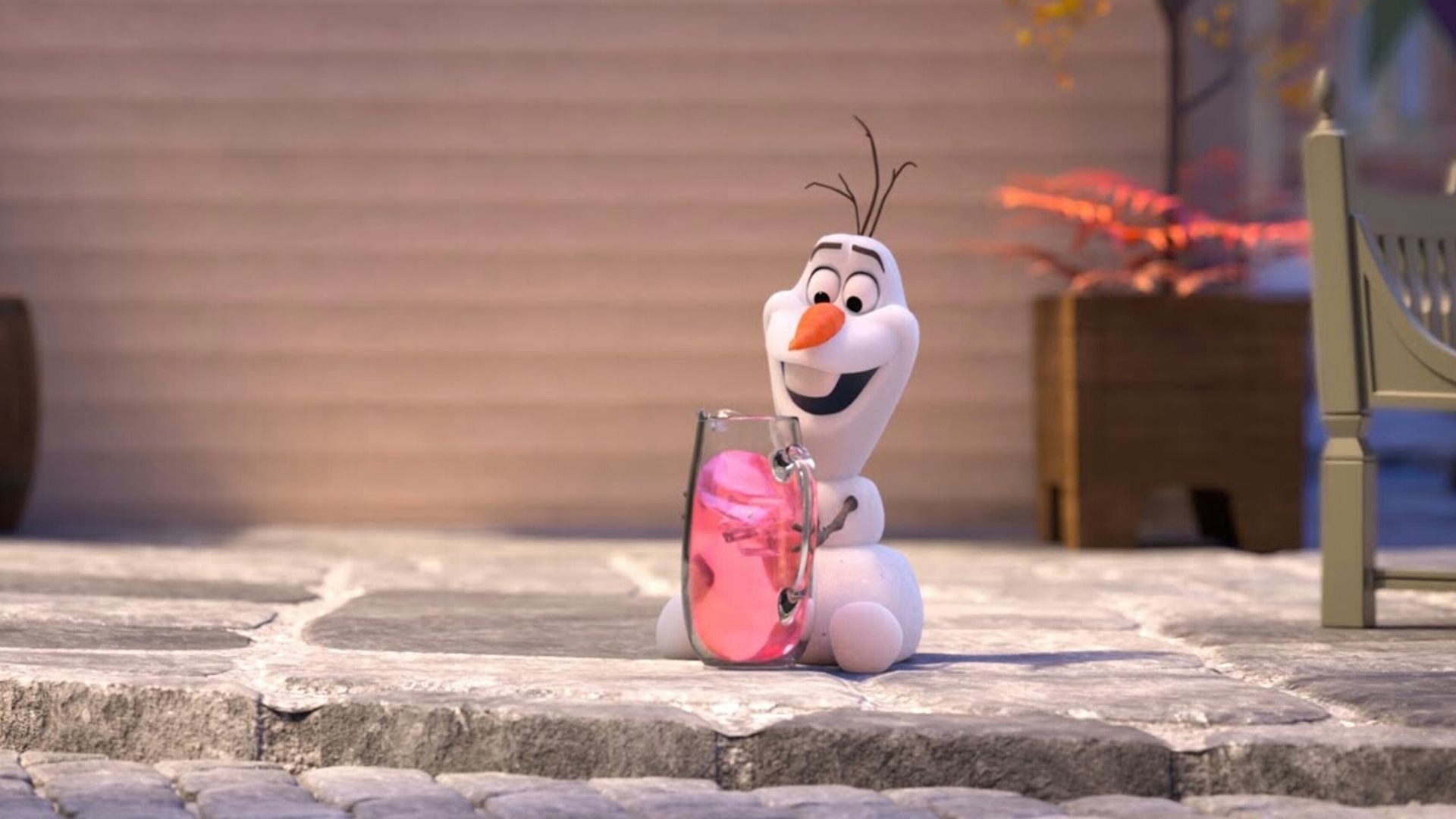 At Home with Olaf background
