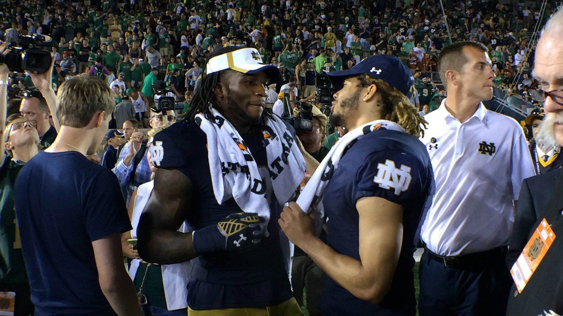 A Season with Notre Dame Football background