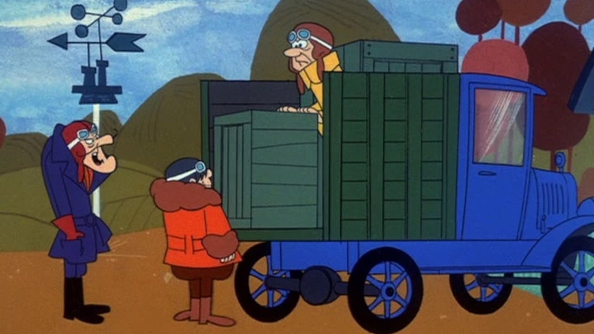 Dastardly and Muttley in Their Flying Machines background