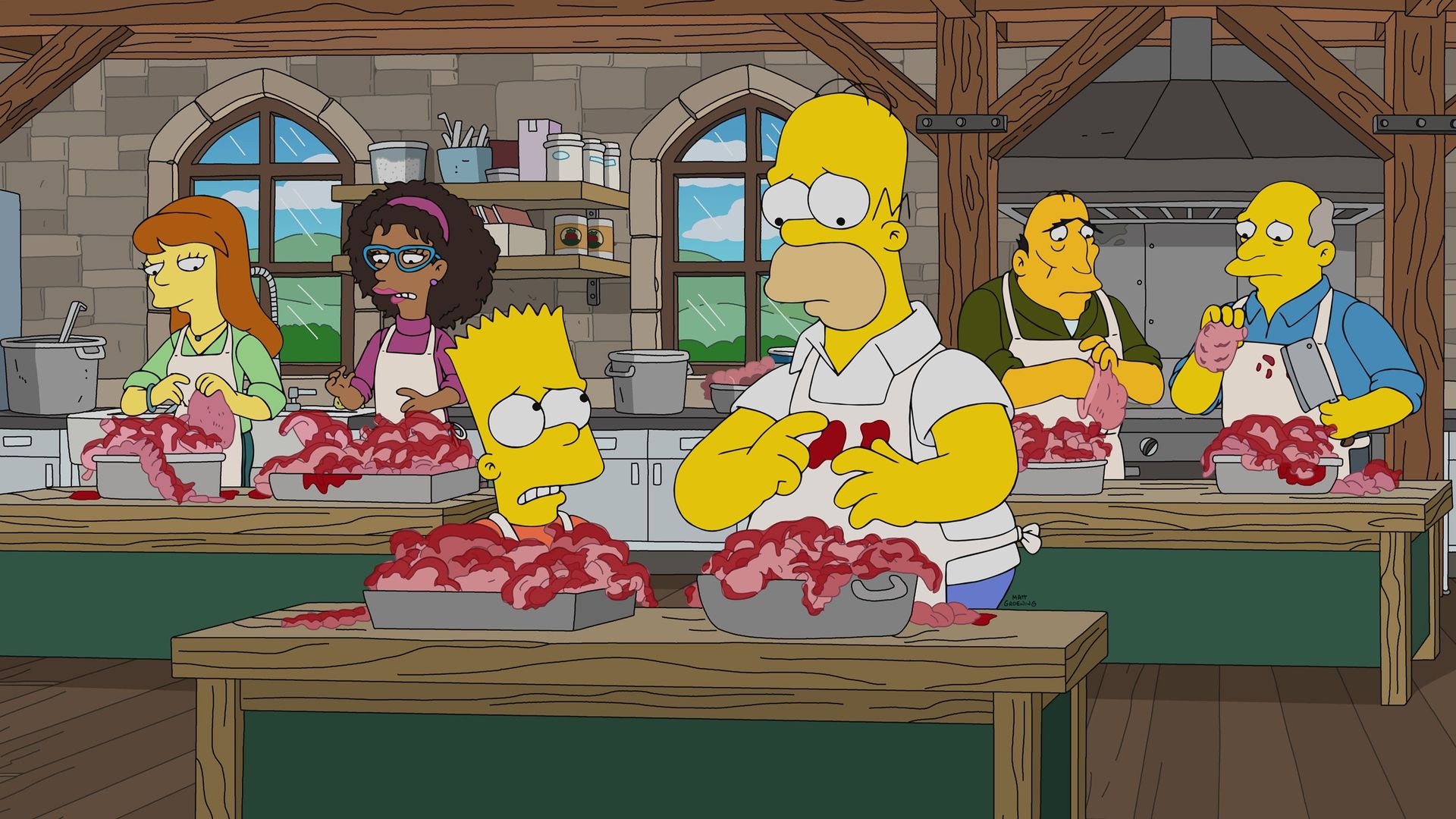 The Simpsons background