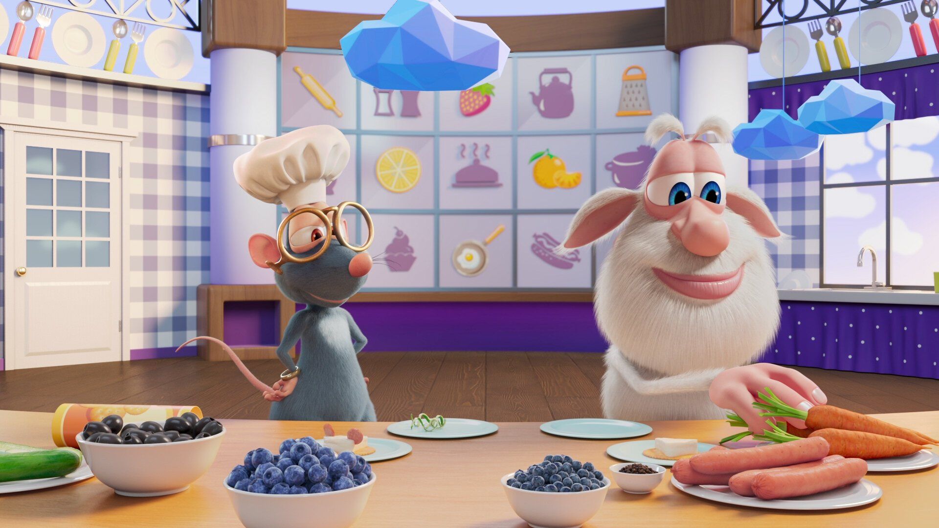 Booba: Food Puzzle background