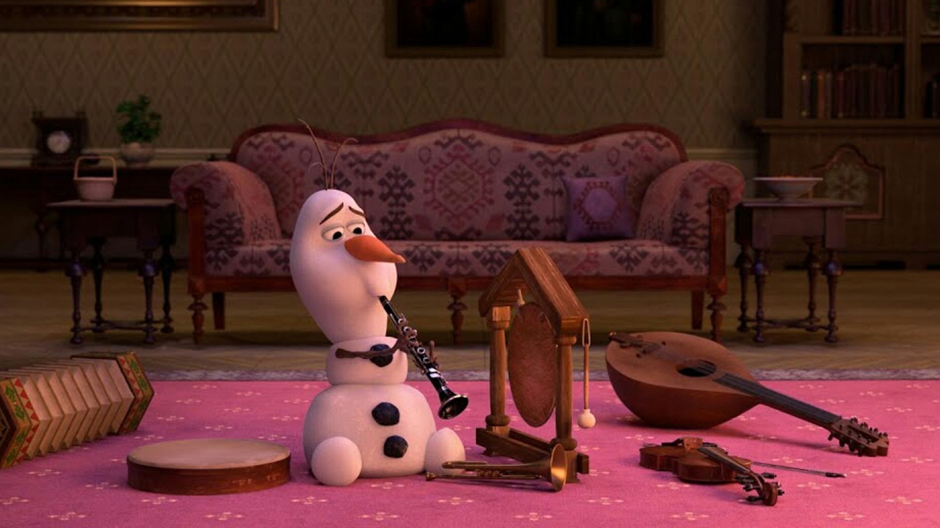At Home with Olaf background