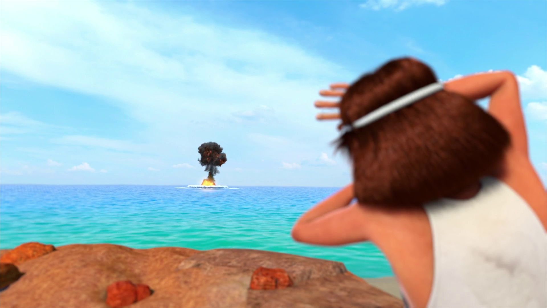 Larva Island background