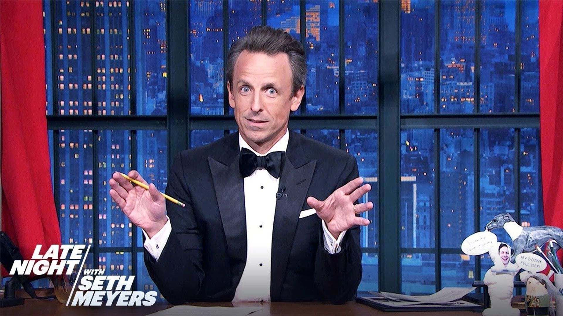 Late Night with Seth Meyers: Corrections" background