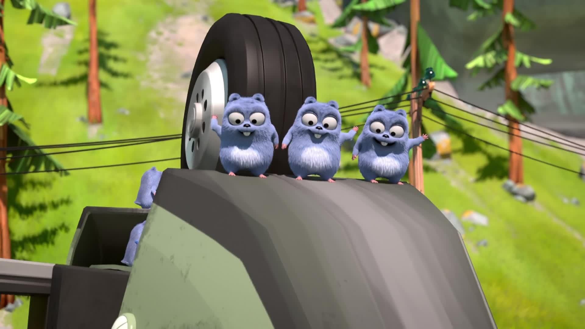 Grizzy and the Lemmings background