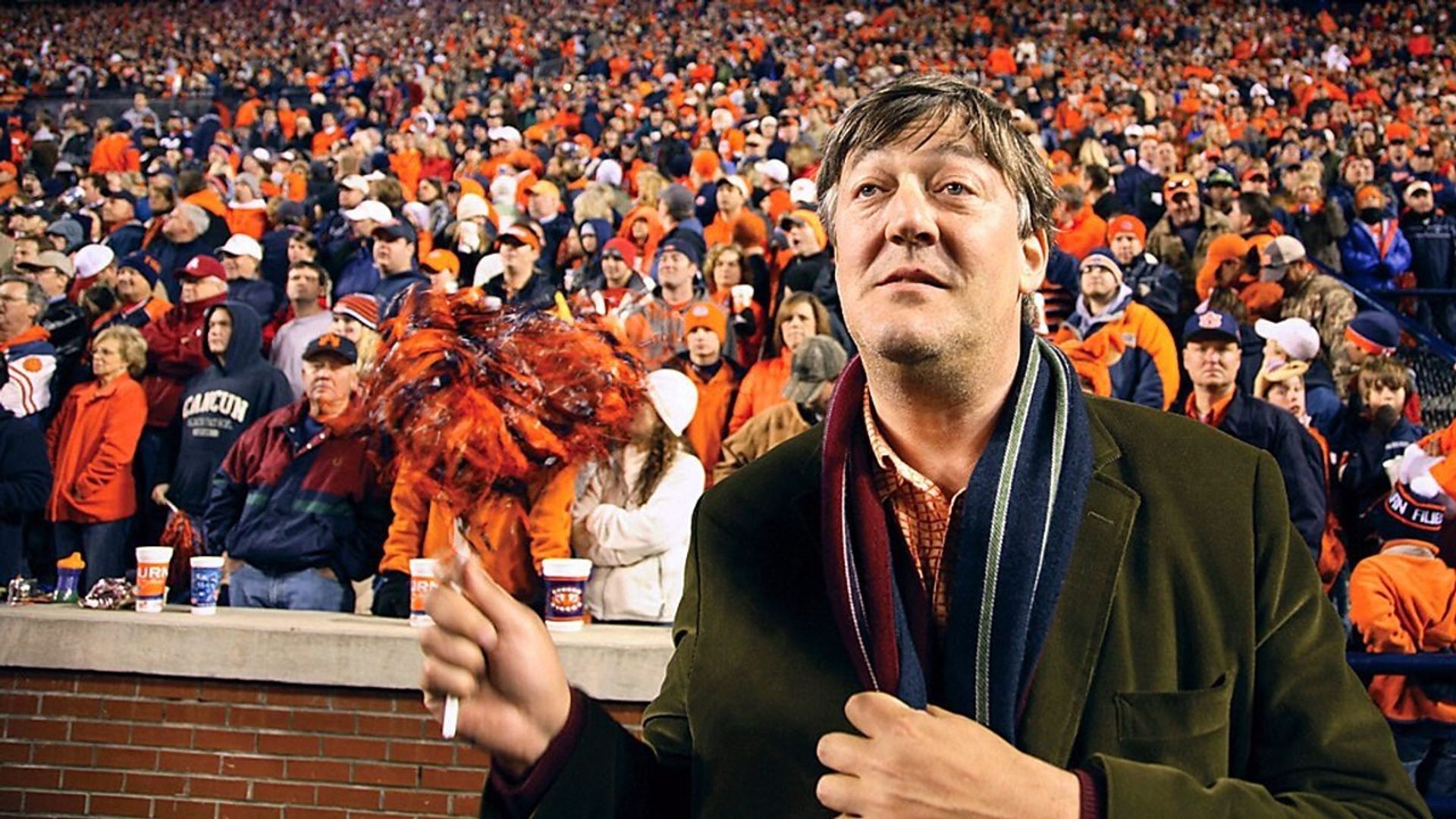 Stephen Fry in America background