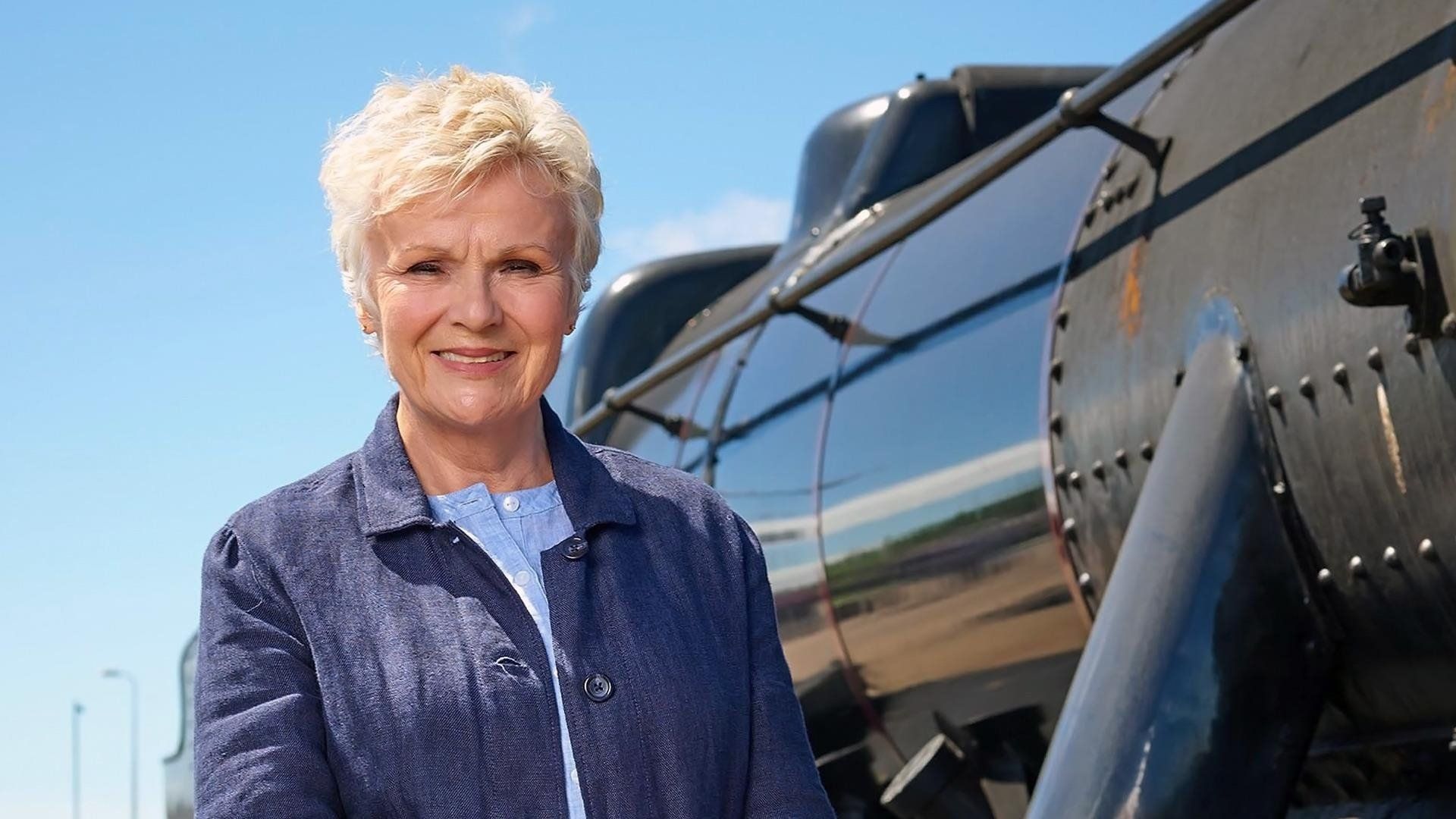 Coastal Railways with Julie Walters background