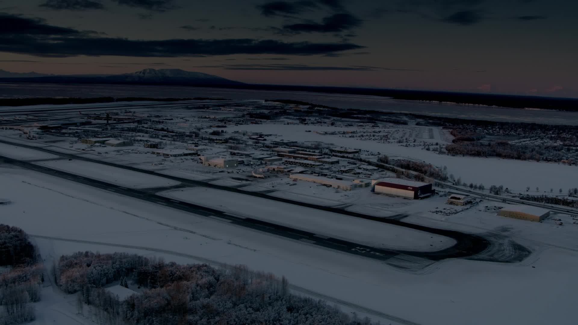 Ice Airport Alaska background