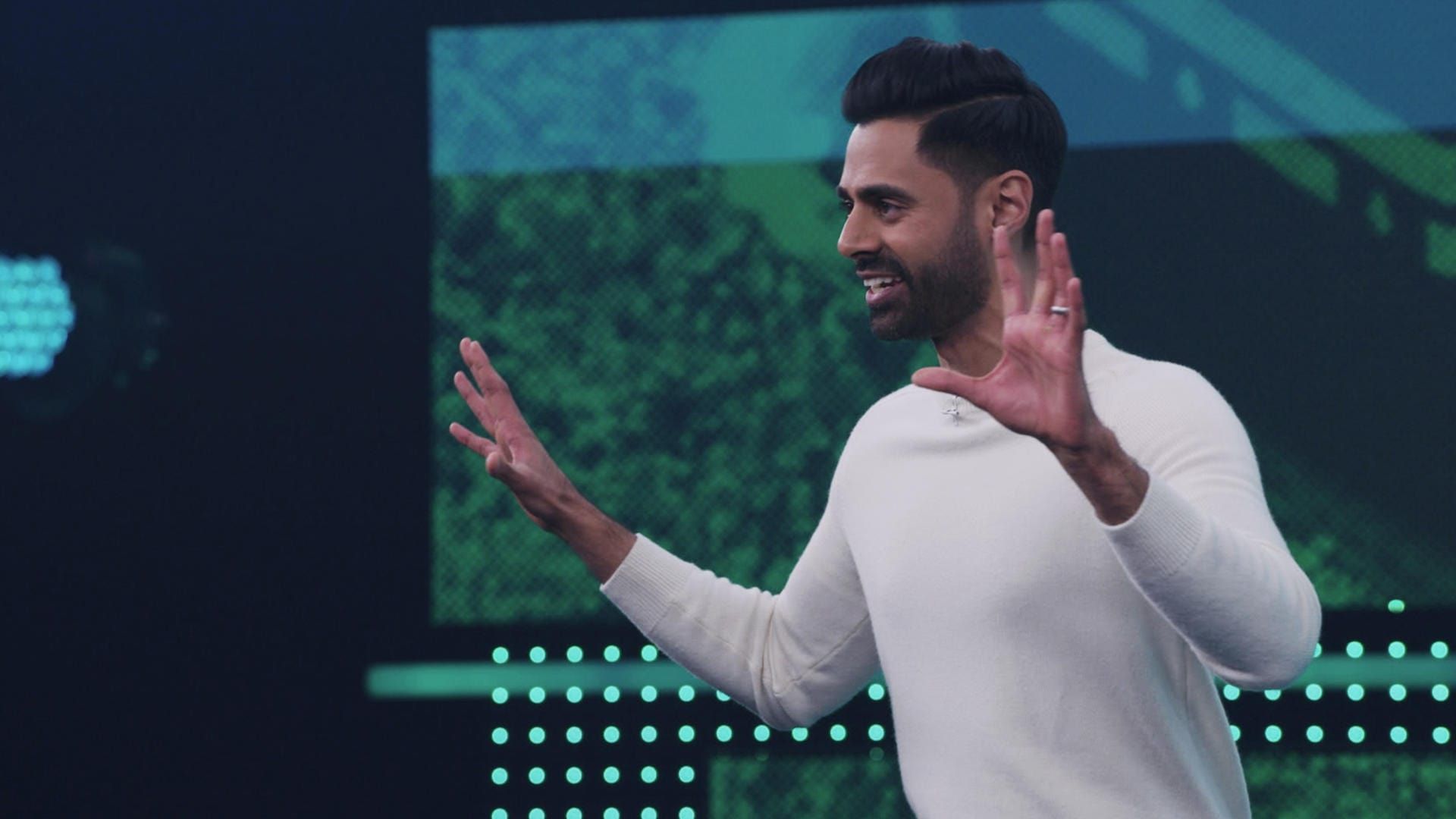 Patriot Act with Hasan Minhaj background