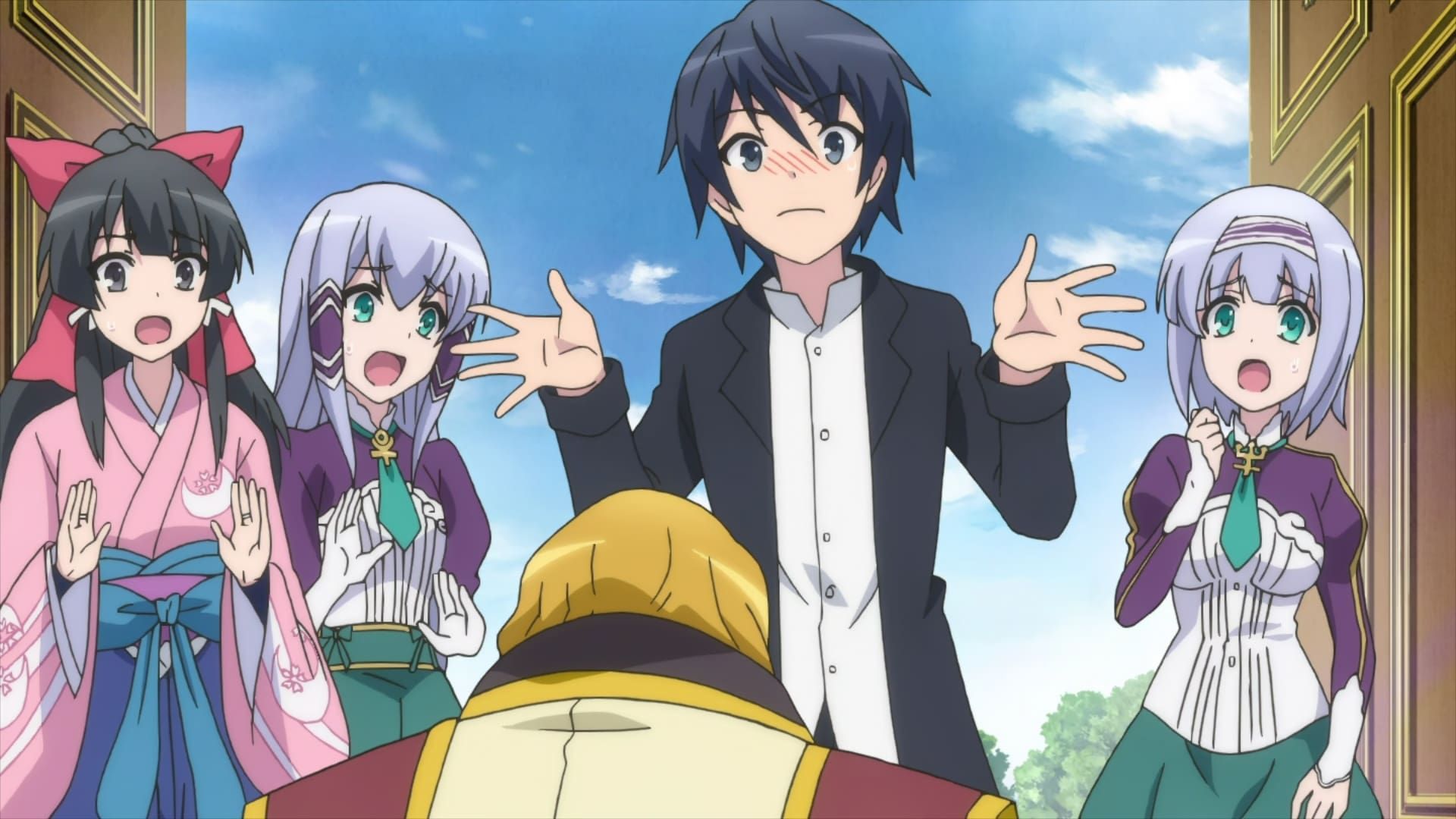 Isekai wa smartphone to tomo ni. background